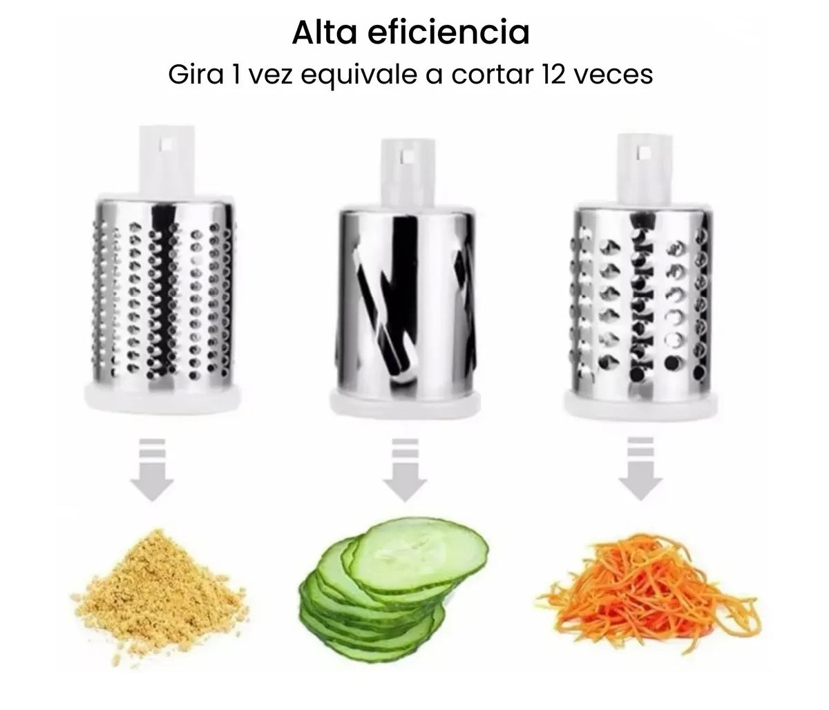 Rallador Cortador Queso Verduras